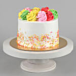 Colourful Flowers 5 Layer Vanilla Cake- Eggless 1 Kg