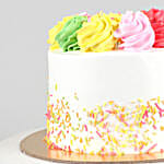 Colourful Flowers 5 Layer Vanilla Cake- Eggless 1 Kg