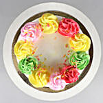 Colourful Flowers 5 Layer Vanilla Cake- Eggless 1 Kg
