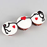 I Love You Fondant Chocolate Cup Cakes Set of 12