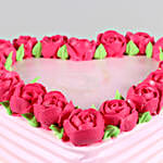 Rose Heart Chocolate Cream Cake- 1 kg