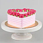 Rose Heart Chocolate Cream Cake- Eggless 1 kg