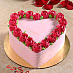 Rose Heart Chocolate Cream Cake- Eggless Half kg