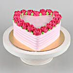 Rose Heart Chocolate Cream Cake- Eggless Half kg