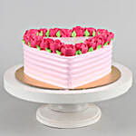 Rose Heart Chocolate Cream Cake- Eggless Half kg