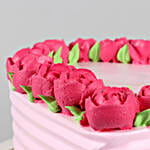 Rose Heart Chocolate Cream Cake- Eggless Half kg