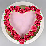 Rose Heart Chocolate Cream Cake- Eggless Half kg