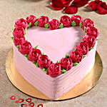 Rose Heart Chocolate Cream Cake- Half kg