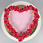 Rose Heart Chocolate Cream Cake- Half kg