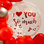 Love You Red Theme Balloon Bouquet