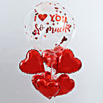 Luv You So Much Red Balloon Bouquet