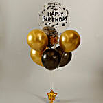 Black And Golden Balloon Bouquet