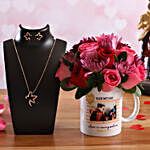 Love Bunch In Personalised Photo Mug & Pretty Necklace