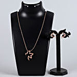 Mixed Roses In FNP Heart Sleeve & Pretty Necklace Set
