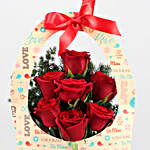 Red Roses In FNP Love Sleeve & Wish Tree