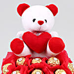 Love Teddy With Ferrero Rocher Gift & Necklace Set