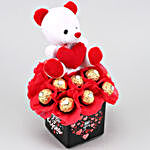 Love Teddy With Ferrero Rocher Gift & Wish Tree