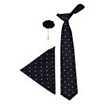Mensome Dotted Blue Neck Tie Gift Set & Love Umbrella Card