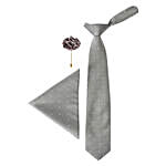 Mensome Silver Neck Tie Gift Set & Love Umbrella Card