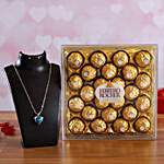 Ferrero Rocher Chocolate Box & Heart Special Necklace