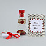 Personalised Message In Love Bottle & Amul Chocolate