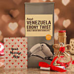 Personalised Message Love Bottle & Amul Chocolate Bar