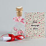 Personalised Message Pink Bottle & Choco Swiss Carnival