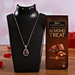 Temptations Almond Chocolate & Elegant Red Pendant