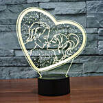 3D Hologram Couple Kissing Color Changing Night Light Lamp