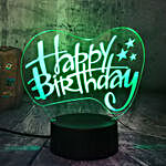 3D Hologram Happy Birthday Color Changing Lamp
