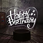 3D Hologram Happy Birthday Color Changing Lamp