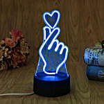 3D LED Hologram Hand of Love Night Light Color Changing Lamp