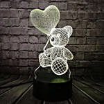 3D LED Hologram Teddy With Balloon Night Light Color Changing Lamp