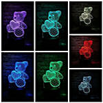 3D LED Hologram Teddy With Heart Night Light Color Changing Lamp