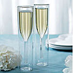Stylish Double Walled Champagne Glass- Set of 2