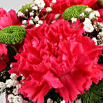 Carnations & Daisies In Love You Vase