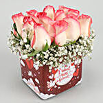 Pastel Roses In Want You Forever Vase & Wish Tree