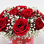 Special Red Roses In Love You Vase