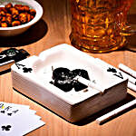 Cards Shaped Black & White Ashtray- Club