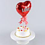 Heart Shaped Love Balloon & Pineapple Cake