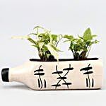 2 Syngonium Plants In White Bottle Ceramic Pot