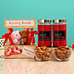 Cashew and Almond Barbecue Jars With Teddy Bear