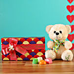 Lovely Chocolate Box & Plush Teddy
