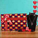 Choco Treat Box & Pretty Necklace Set