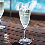 Personalised Cute Champagne Glass Set of 2