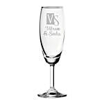 Personalised Cute Champagne Glass Set of 2