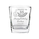 Personalised Happy Birthday Whiskey Glass Set of 2