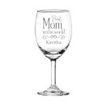 Personalised Mom Special Wine Glass Set
