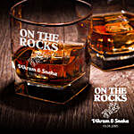 Personalised On The Rocks Whiskey Glass Set