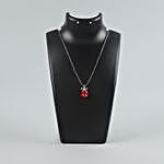 Red Swarovski Bow Pendant With Your Love Gift